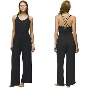 PrAna Black Fernie Wide‎ Leg Jumpsuit XS NWT